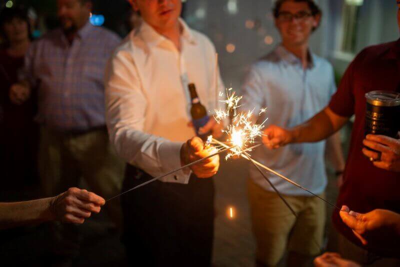 destin fl weddings jarica michael sparkler